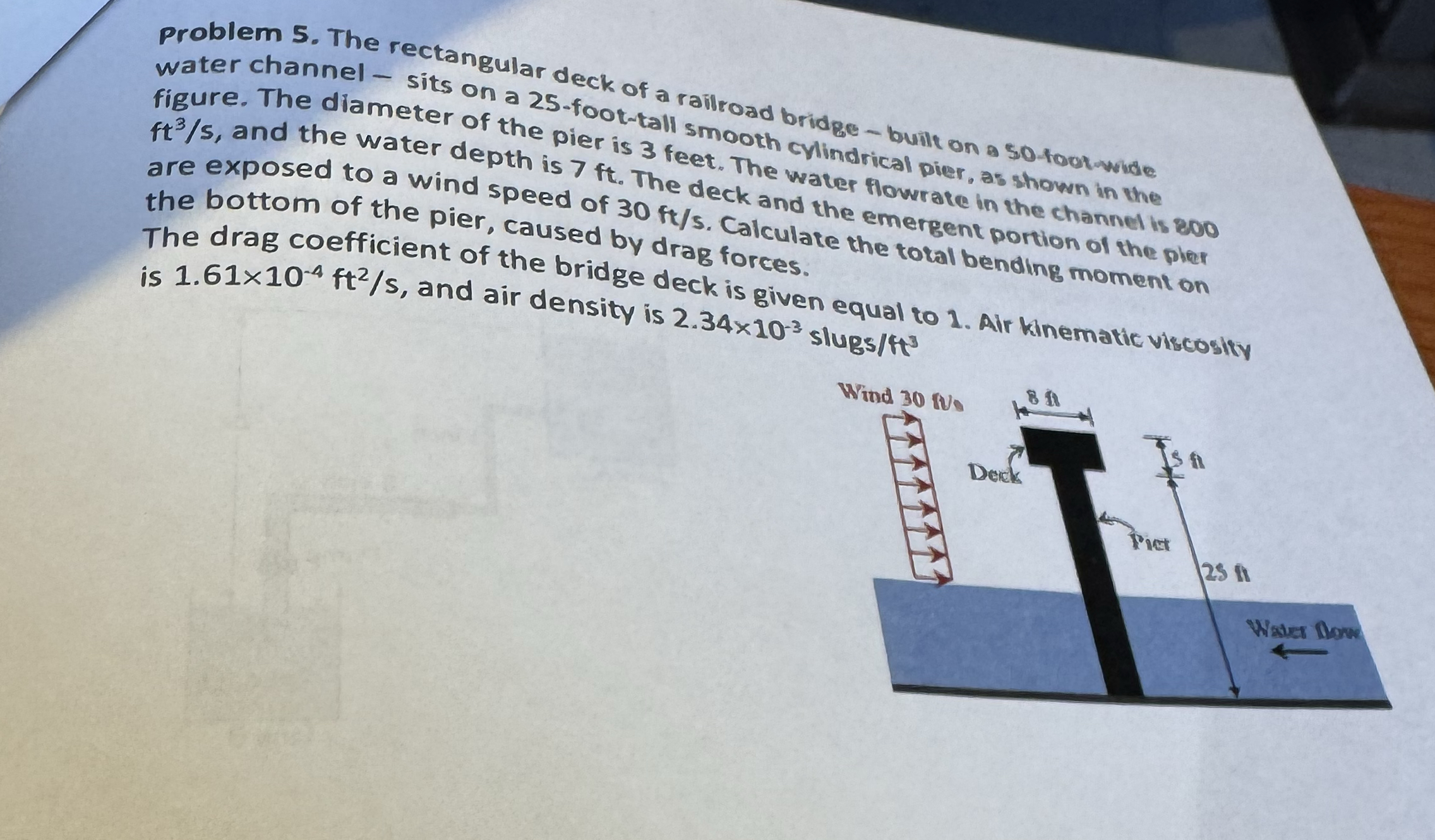 problem 5 . The rectangular deck of a railroad