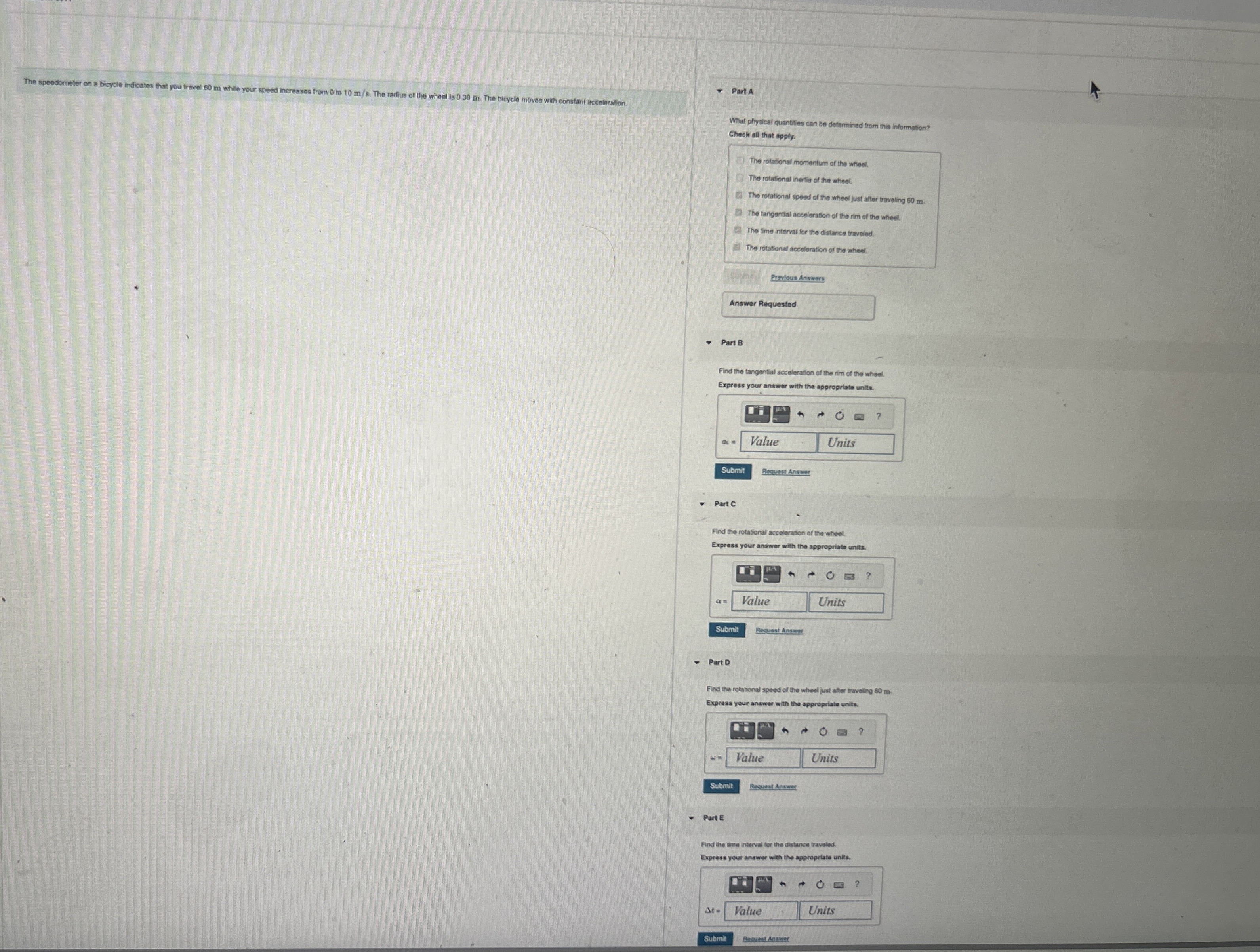The speedometer on a bicycle indicates that you