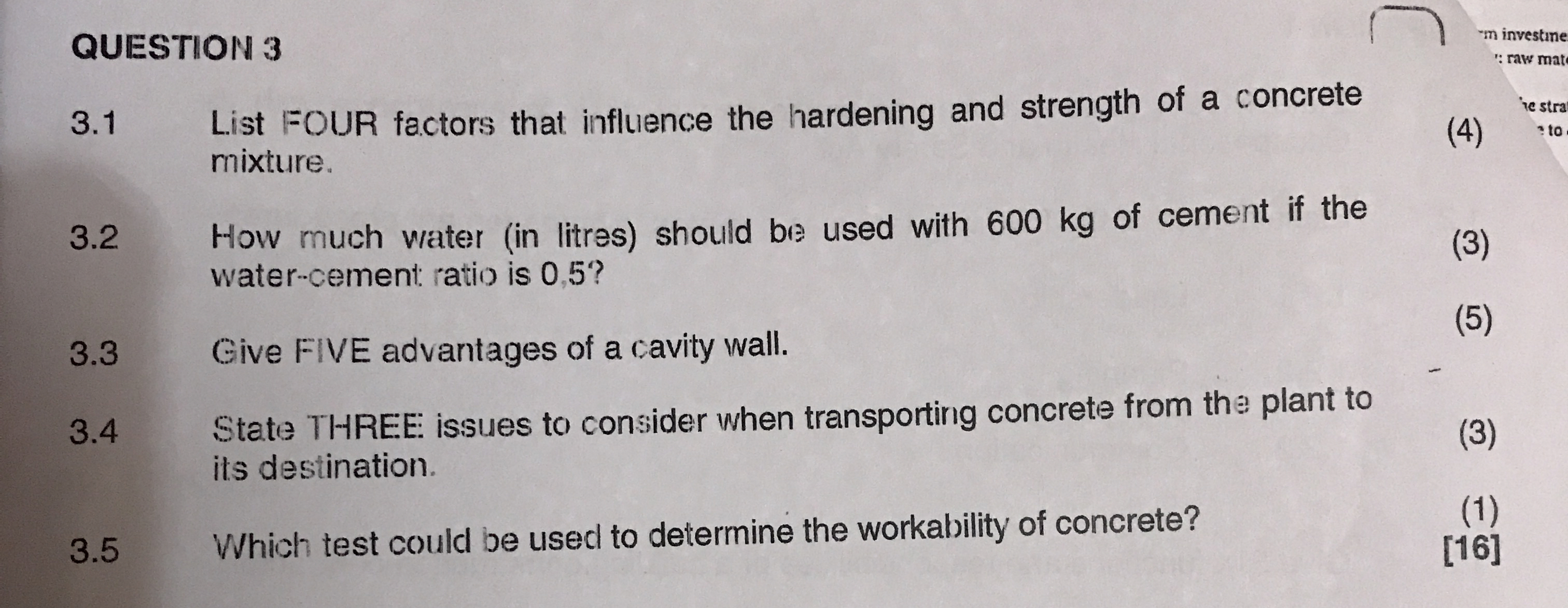 QUESTION 3 3 . 1 List FOUR factors that influence