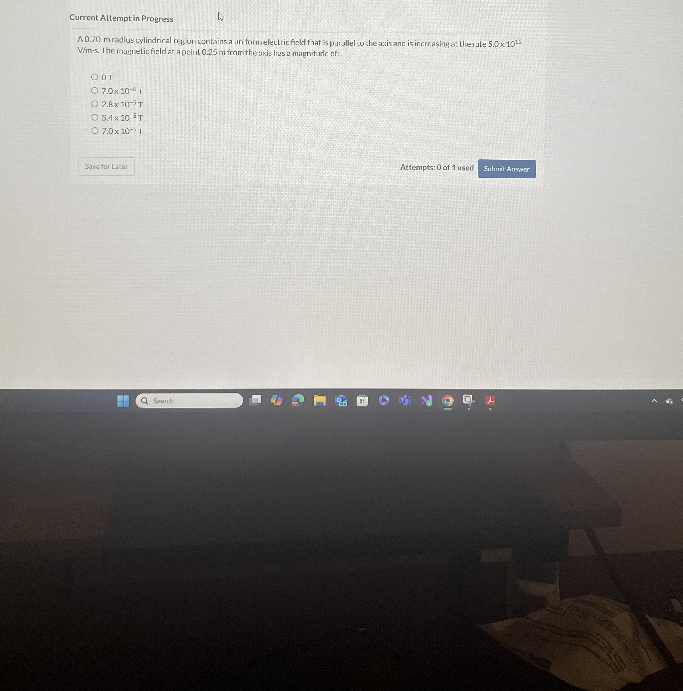 Current Attempt in Progress A 0 . 7 0 - m radius