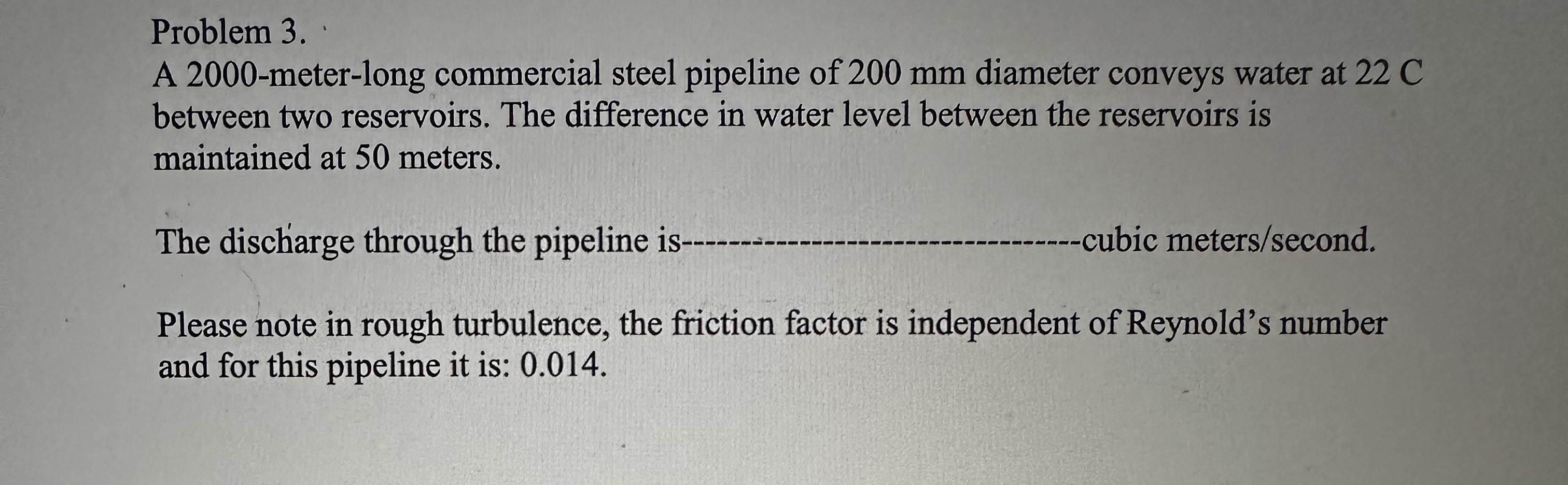 Problem 3 . A 2 0 0 0 - meter - long commercial