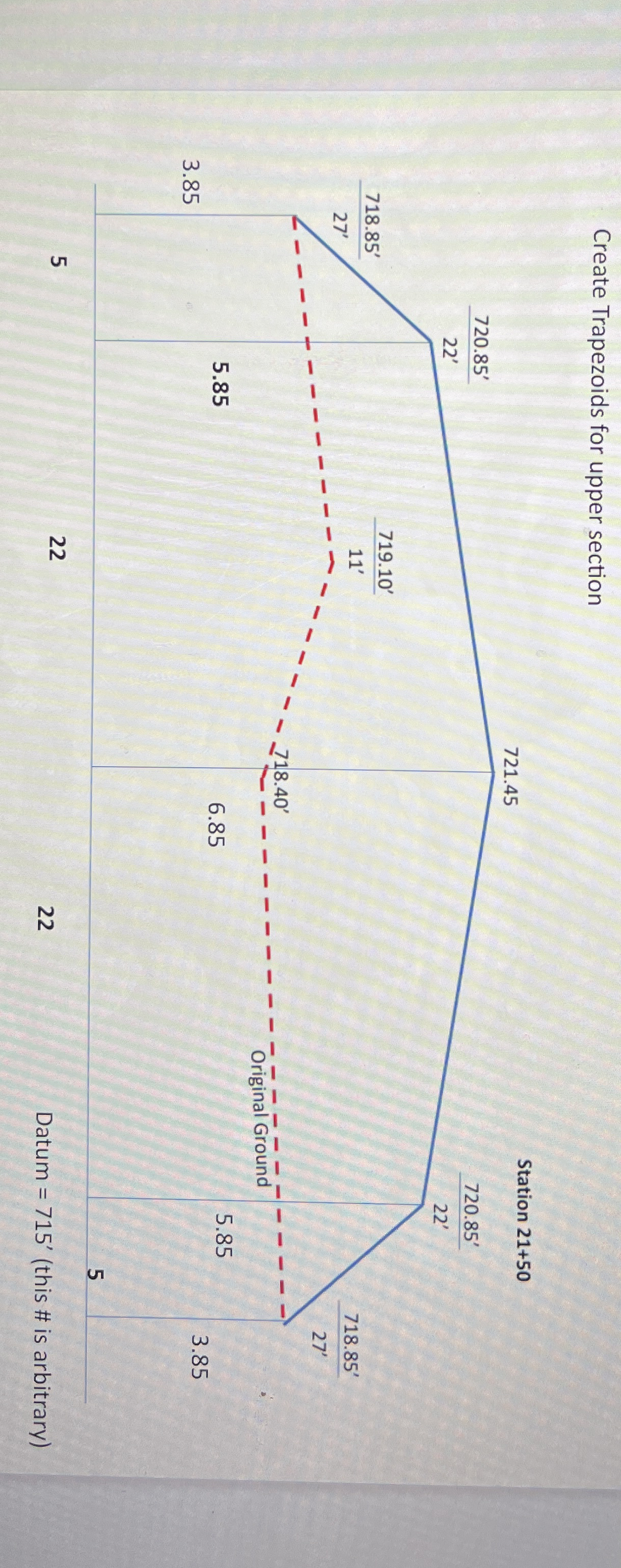 Create Trapezoids for upper section