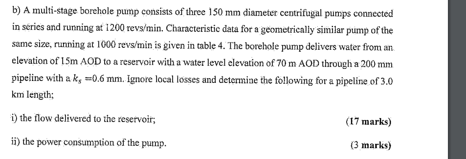 b ) A multi - stage borehole pump consists of