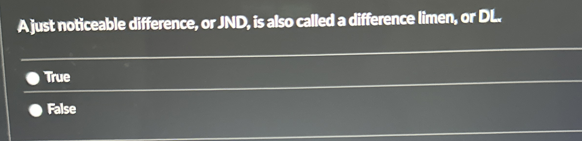 Ajust noticeable difference, or JND , is also