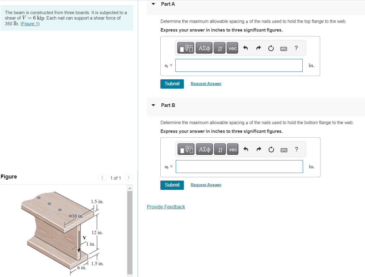 The beam is constructed from three boards. It is