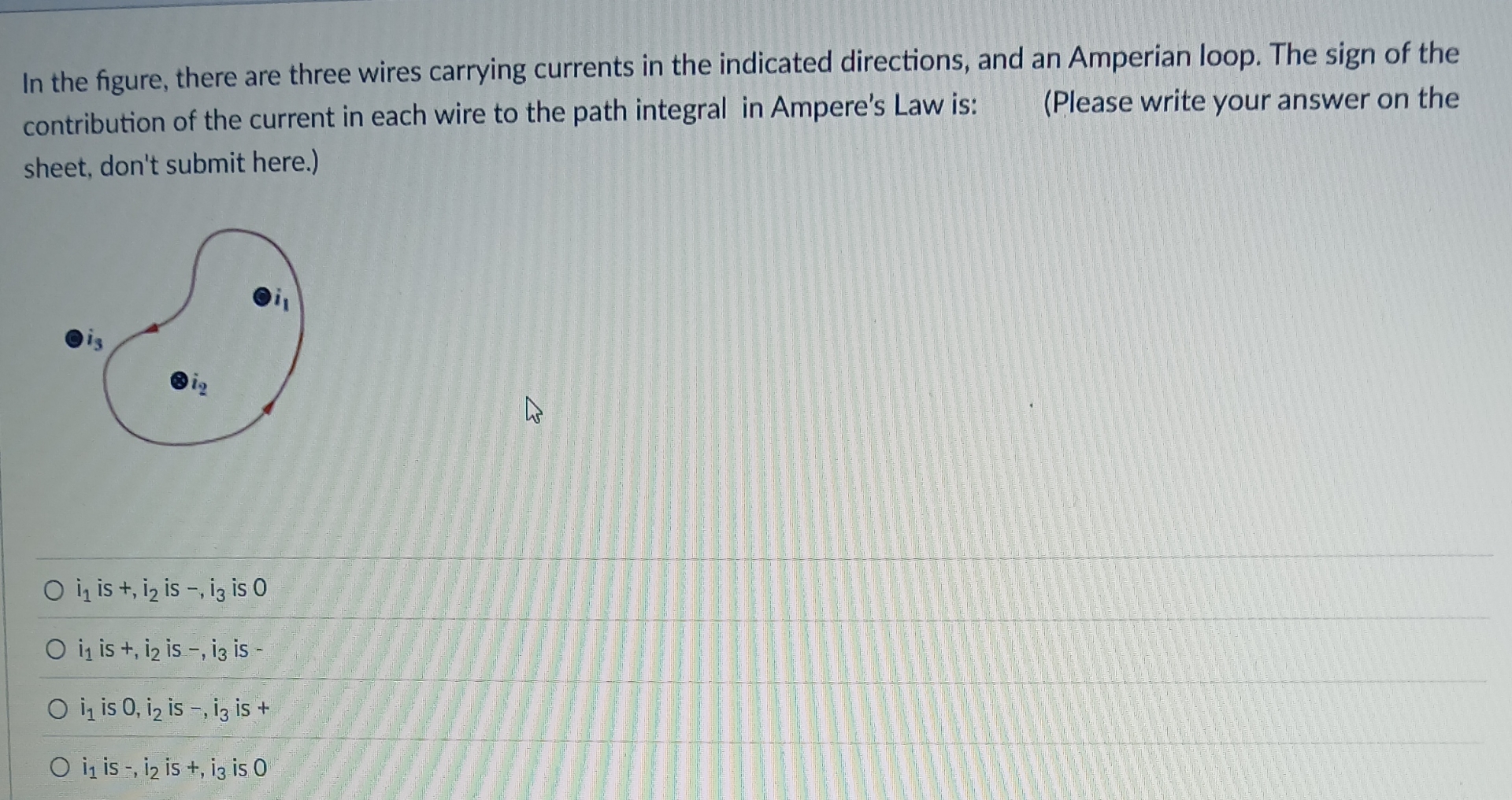 In the figure, there are three wires carrying