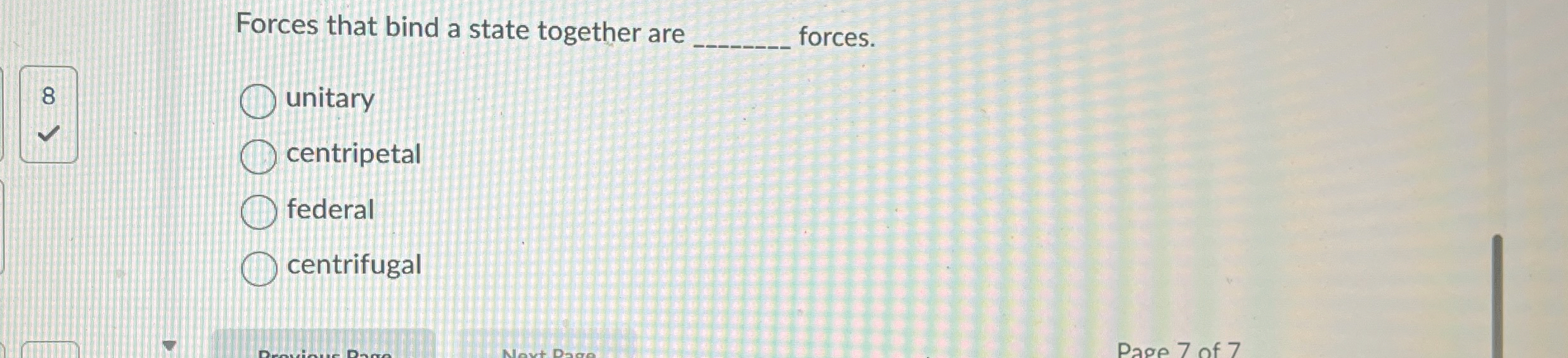 Forces that bind a state together are 8 unitary