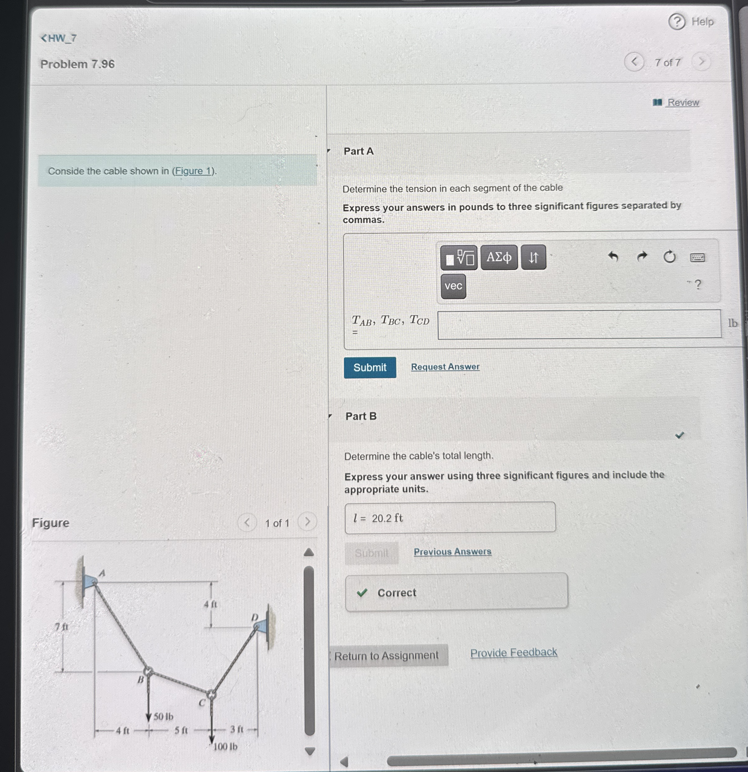 x M , k N * m Help Request Answer Part B