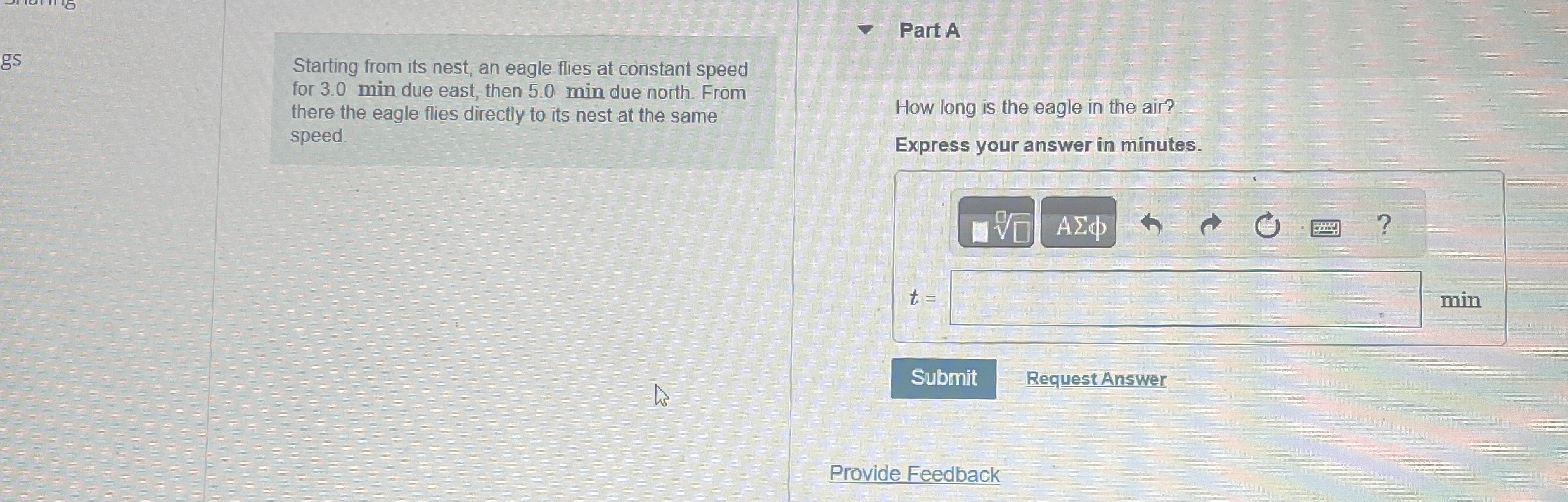 Starting from its nest, an eagle flies at