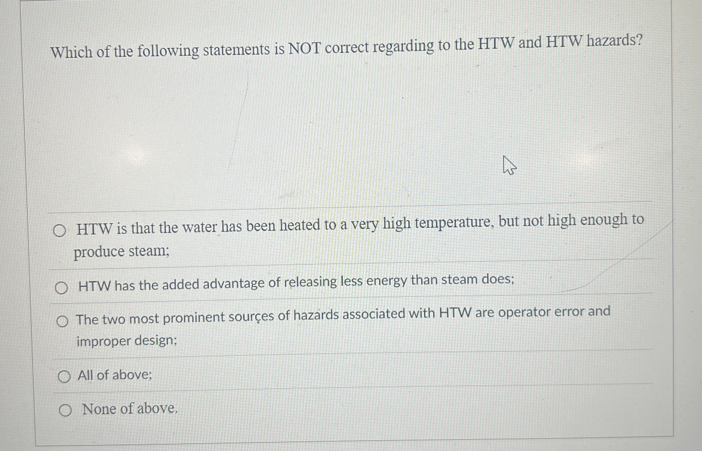 Which of the following statements is NOT correct