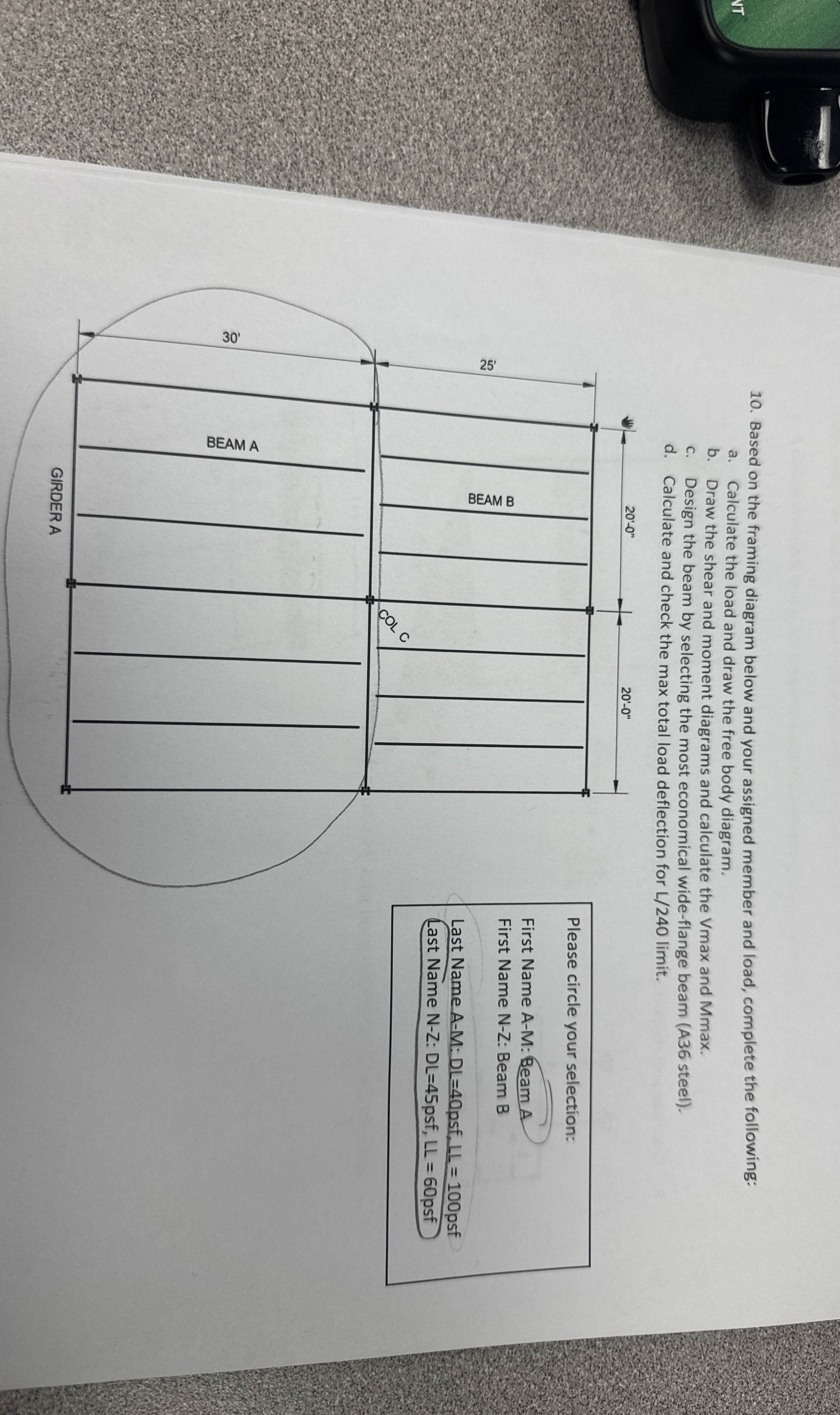 Based on the framing diagram below and your