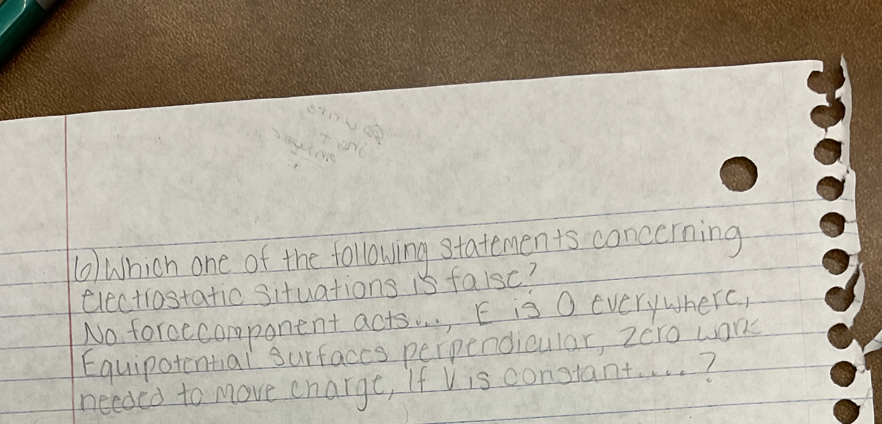 Which one of the following statements concerning