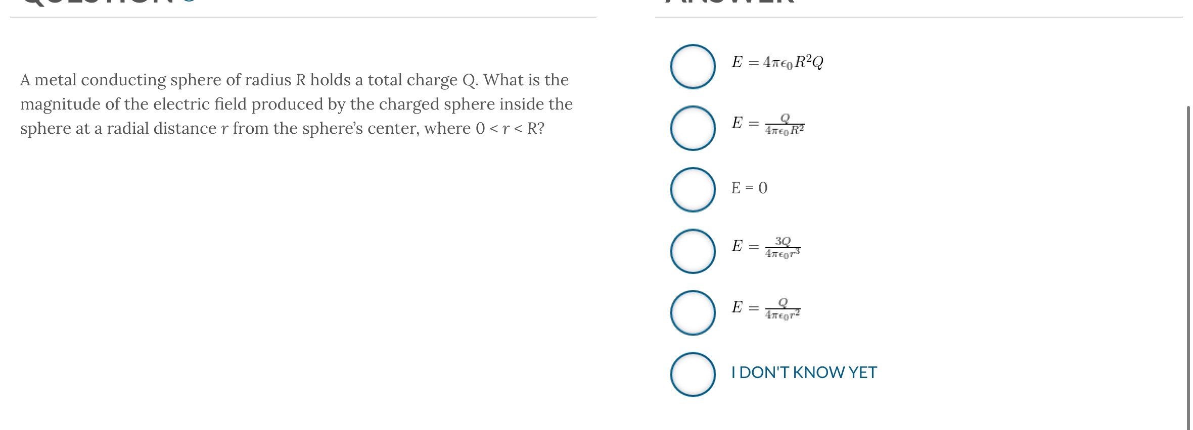A metal conducting sphere of radius R holds a