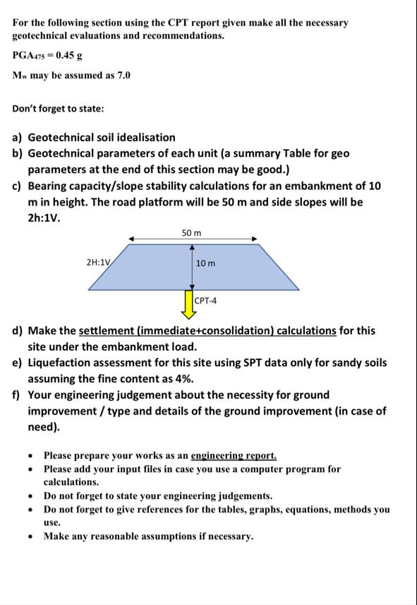 geotechnical evaluations and recommendations. PGA