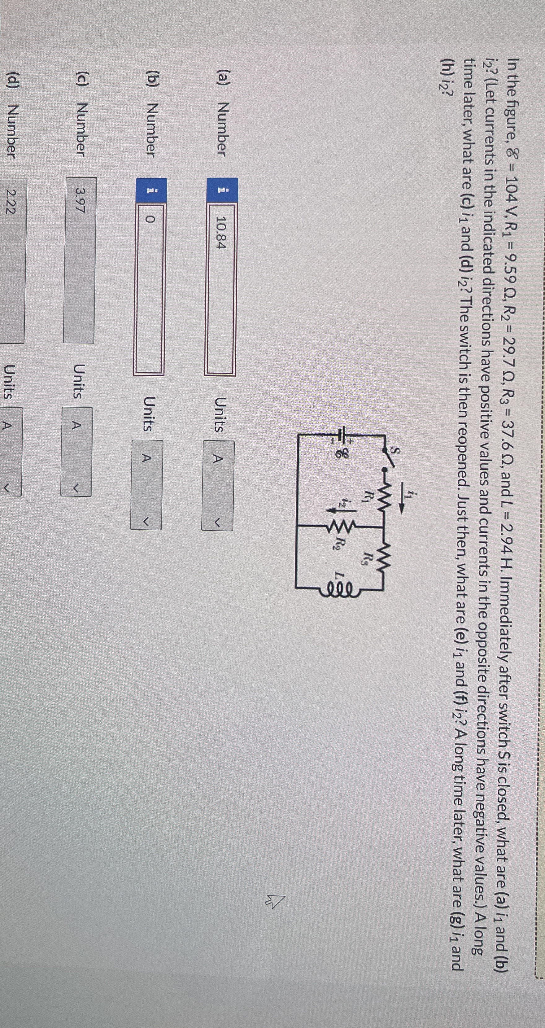 In the figure, E = 1 0 4 V , R 1 = 9 . 5 9 , R 2