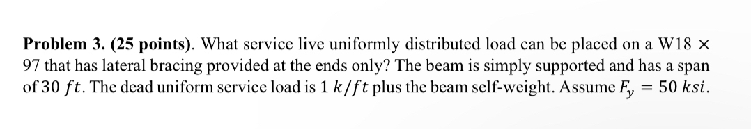 Problem 3 . ( 2 5 points ) . What service live