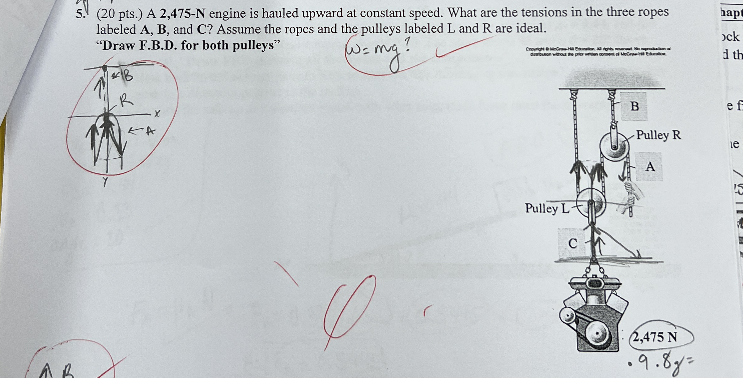 ( 2 0 pts . ) A 2 , 4 7 5 - N engine is hauled
