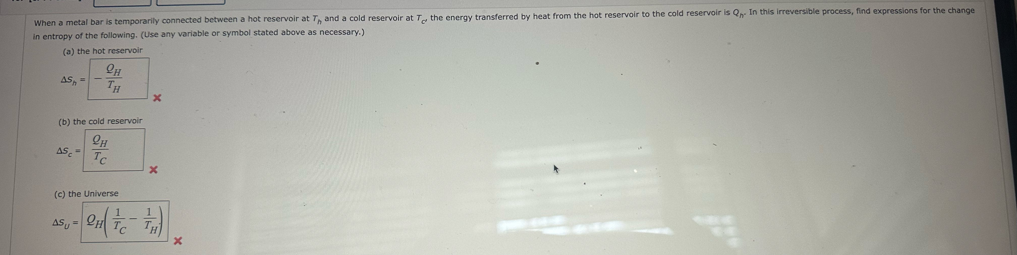 in entropy of the following. ( Use any variable