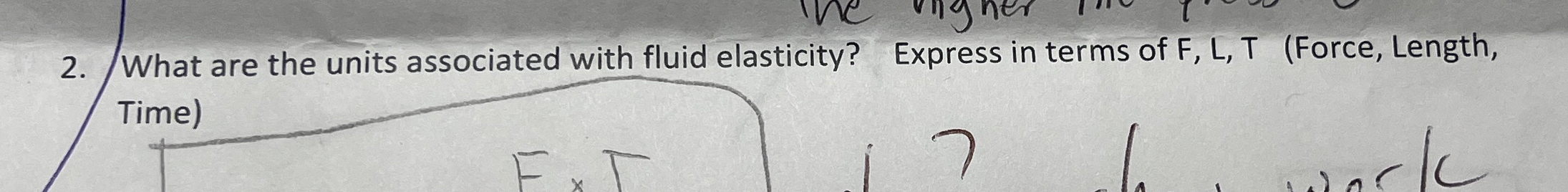 What are the units associated with fluid