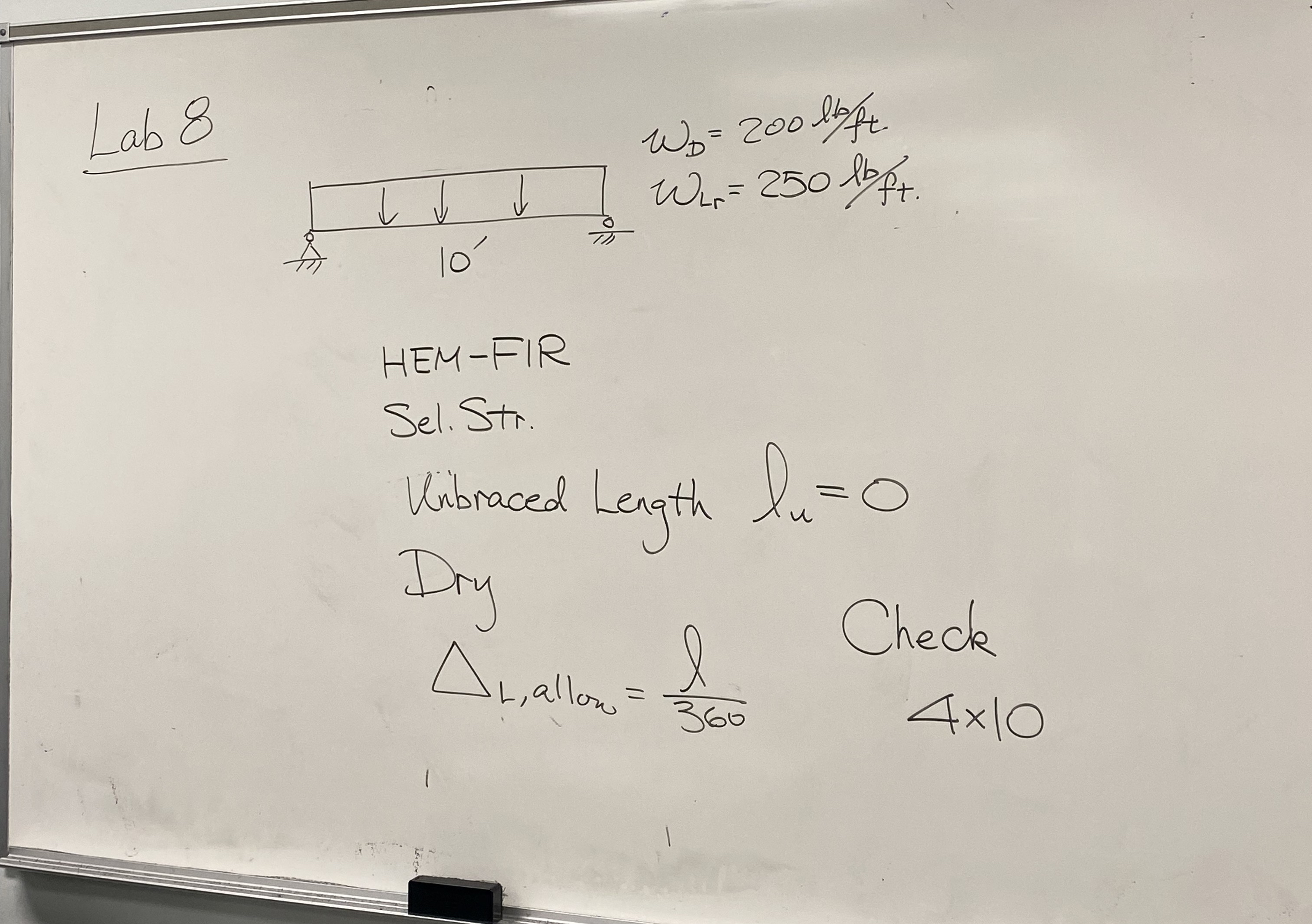 Lab 8 D = 2 0 0 d b f t L r = 2 5 0 k b f t . HEM