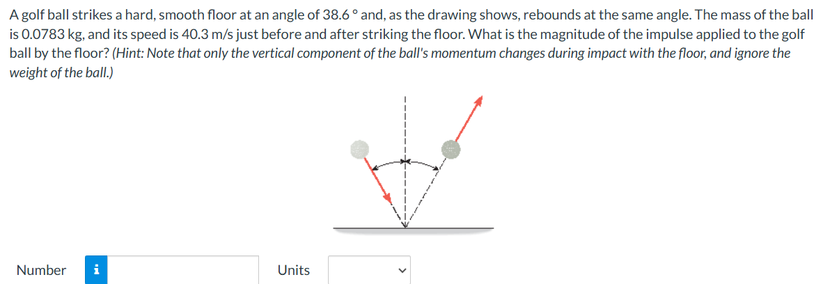 A golf ball strikes a hard, smooth floor at an