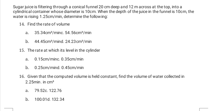 Sugar juice is filtering through a conical funnel