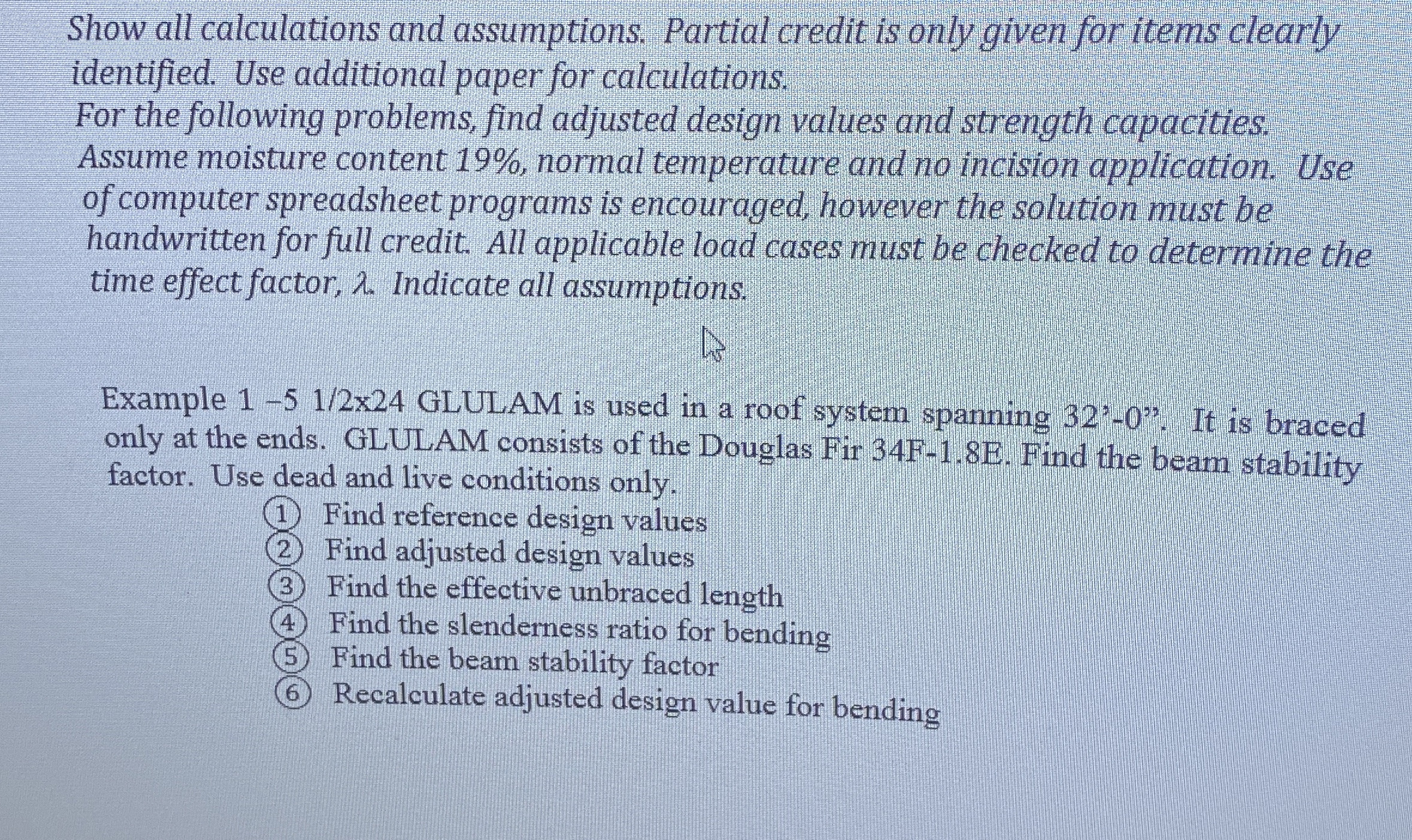 Show all calculations and assumptions. Partial
