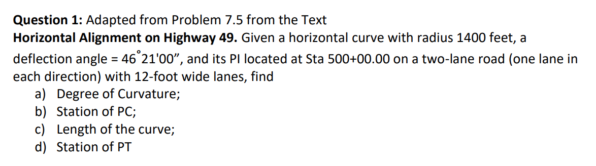 Question 1 : Adapted from Problem 7 . 5 from the
