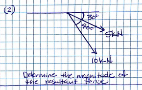 ( 2 ) Dekermine the mafinitude of the resultant