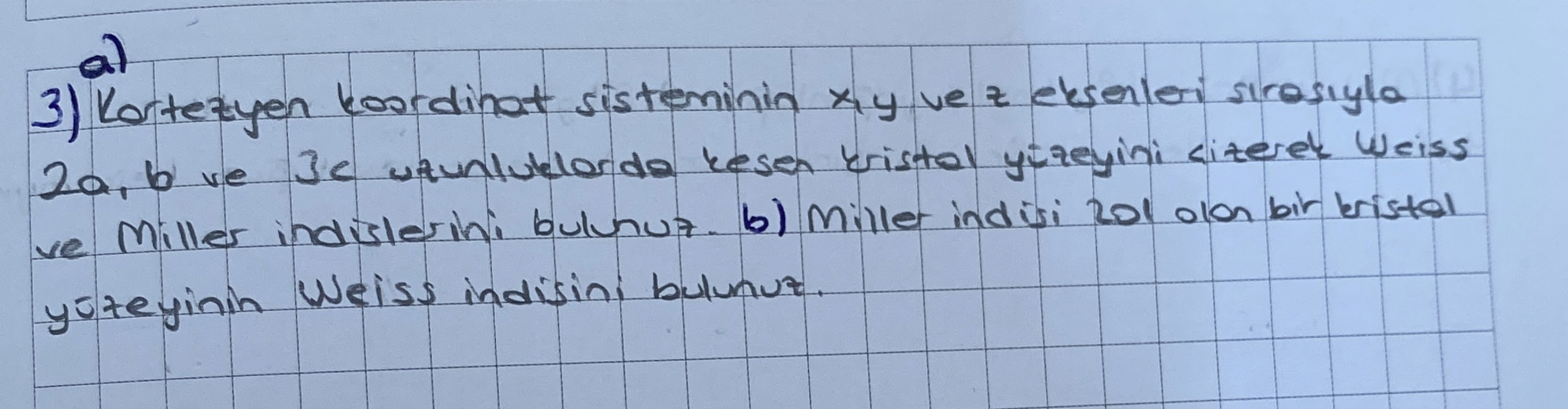 Kortezyen kosrdinat sisteminin x y ve z eksenleri