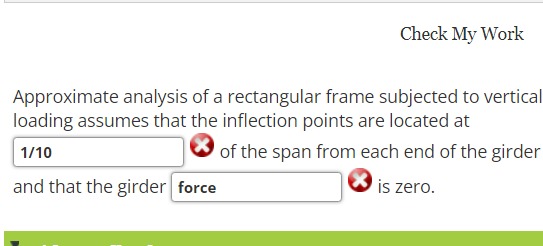 Check My Work Approximate analysis of a