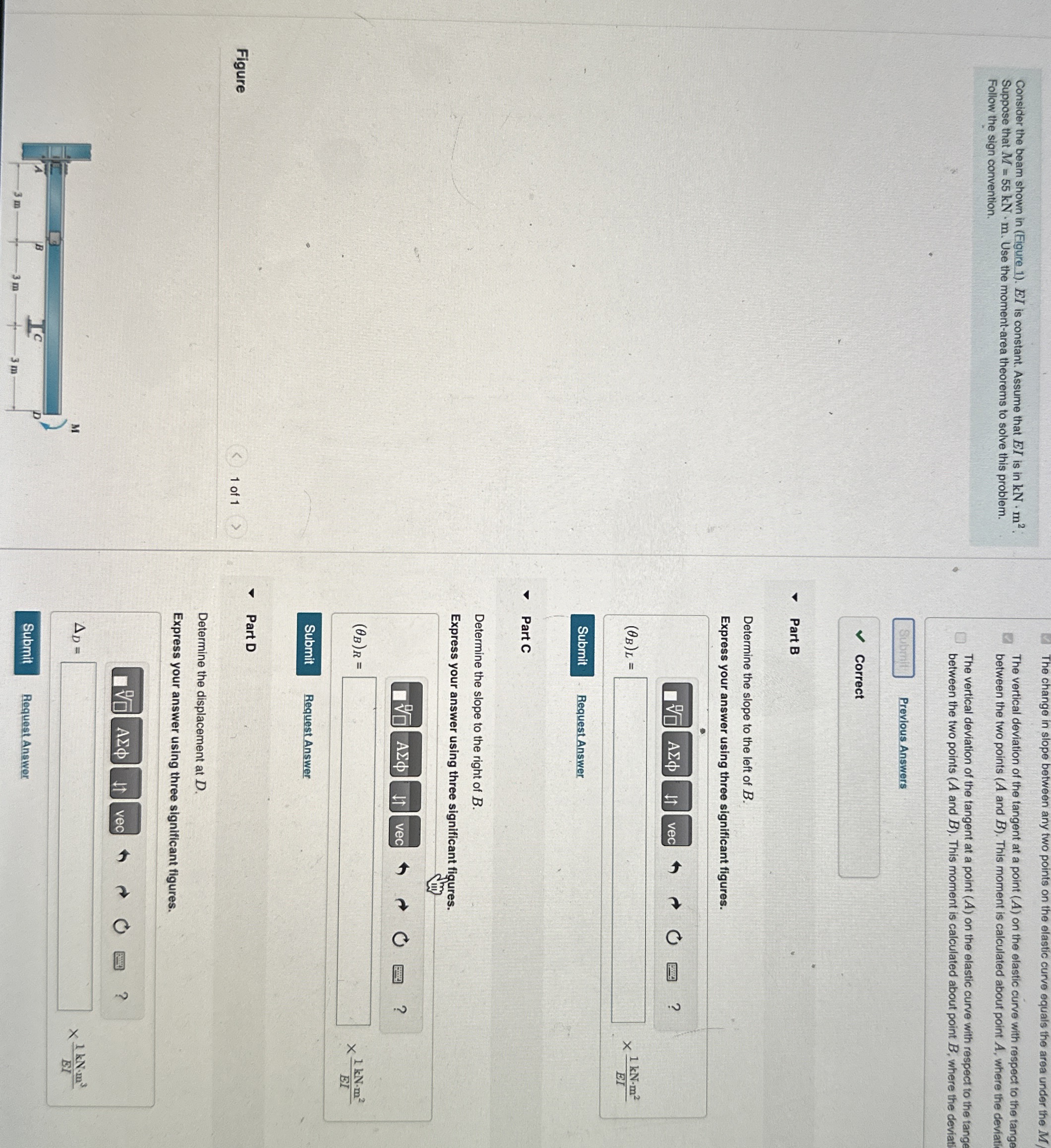 Consider the beam shown in ( Figure 1 ) . E I is