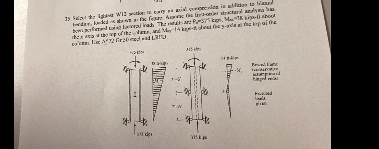 3 5 Select the lightest W 1 2 section to carry an