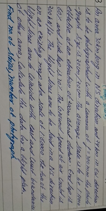 An area 3 0 km long in N S ' dircution and 3 4 km