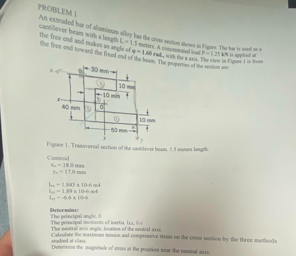 PROBLEMI An extruded bar of aluminum alloy has