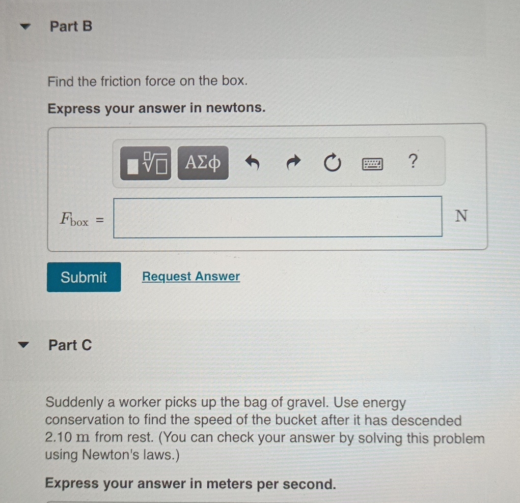 At a construction site, a 6 7 . 0 kg bucket of