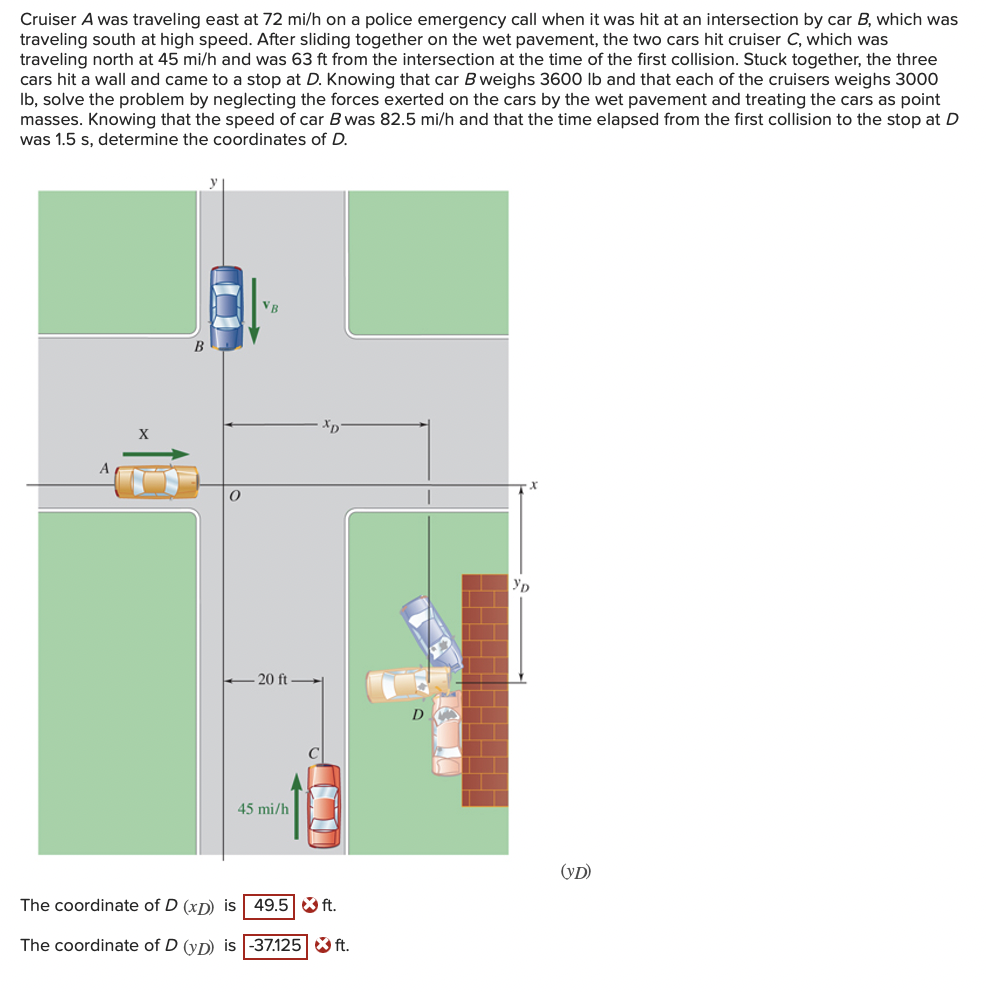 Cruiser A was traveling east at 7 2 mi / / h on a