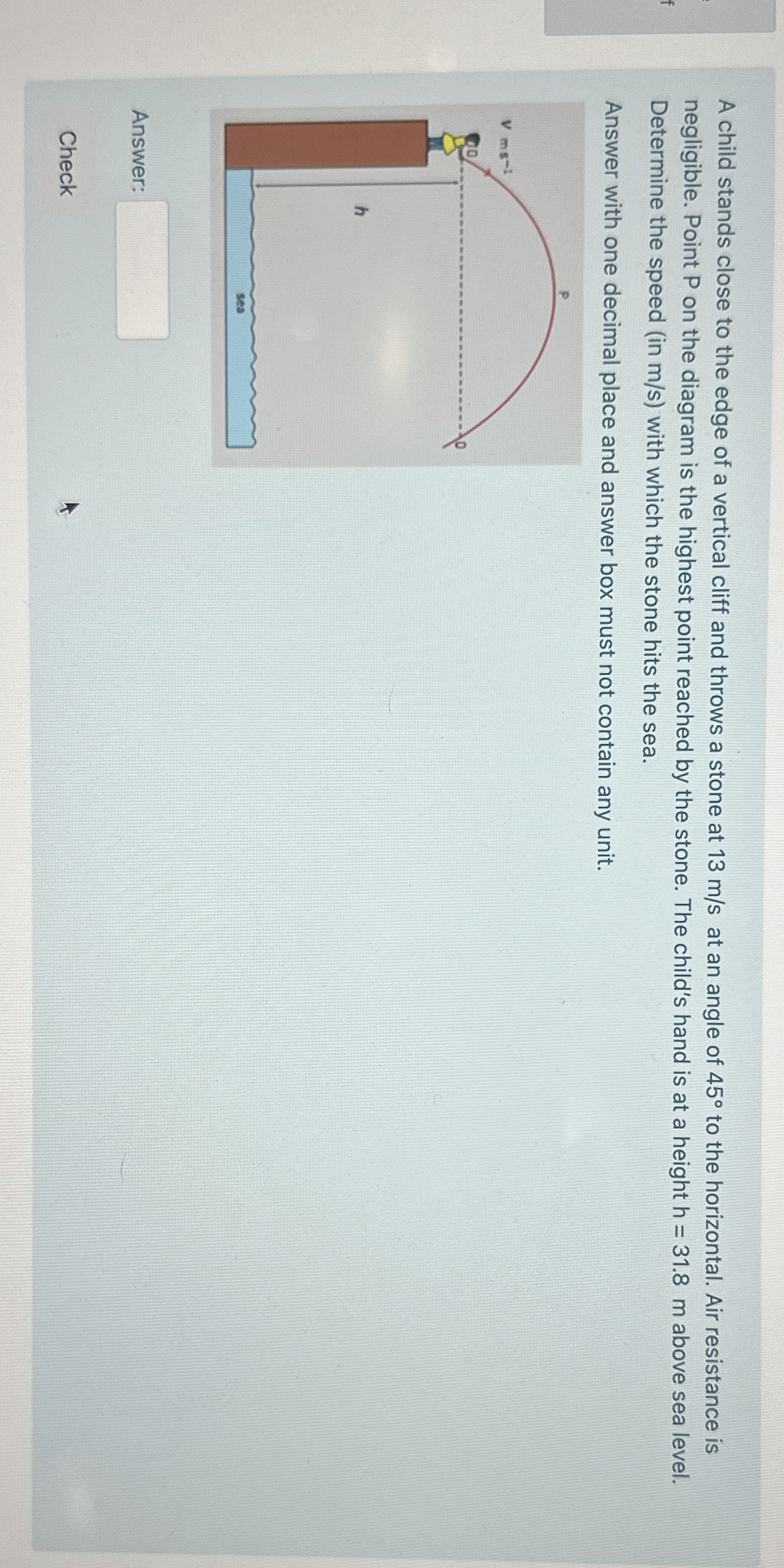 A child stands close to the edge of a vertical