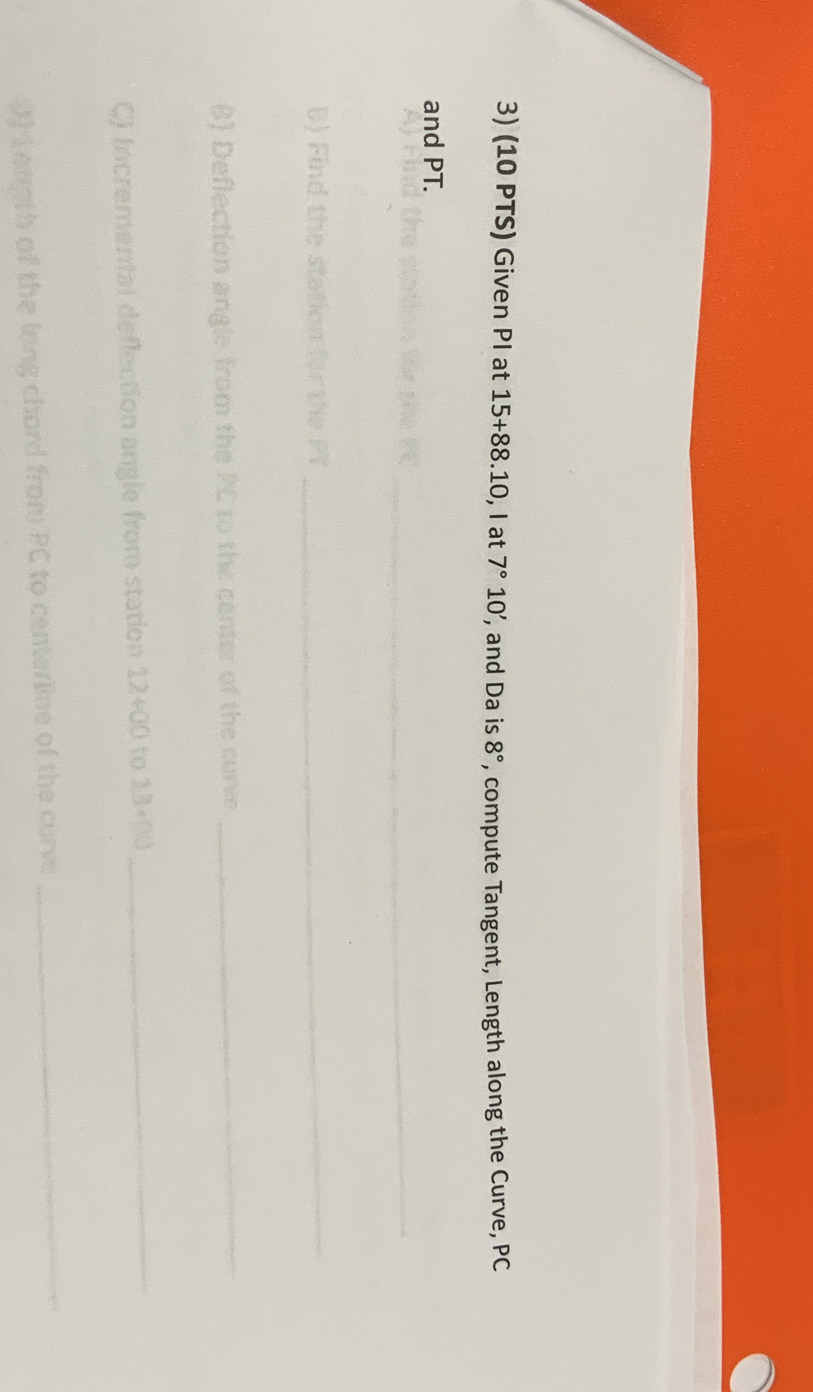 ( 1 0 PTS ) Given PI at 1 5 + 8 8 . 1 0 , I at 7