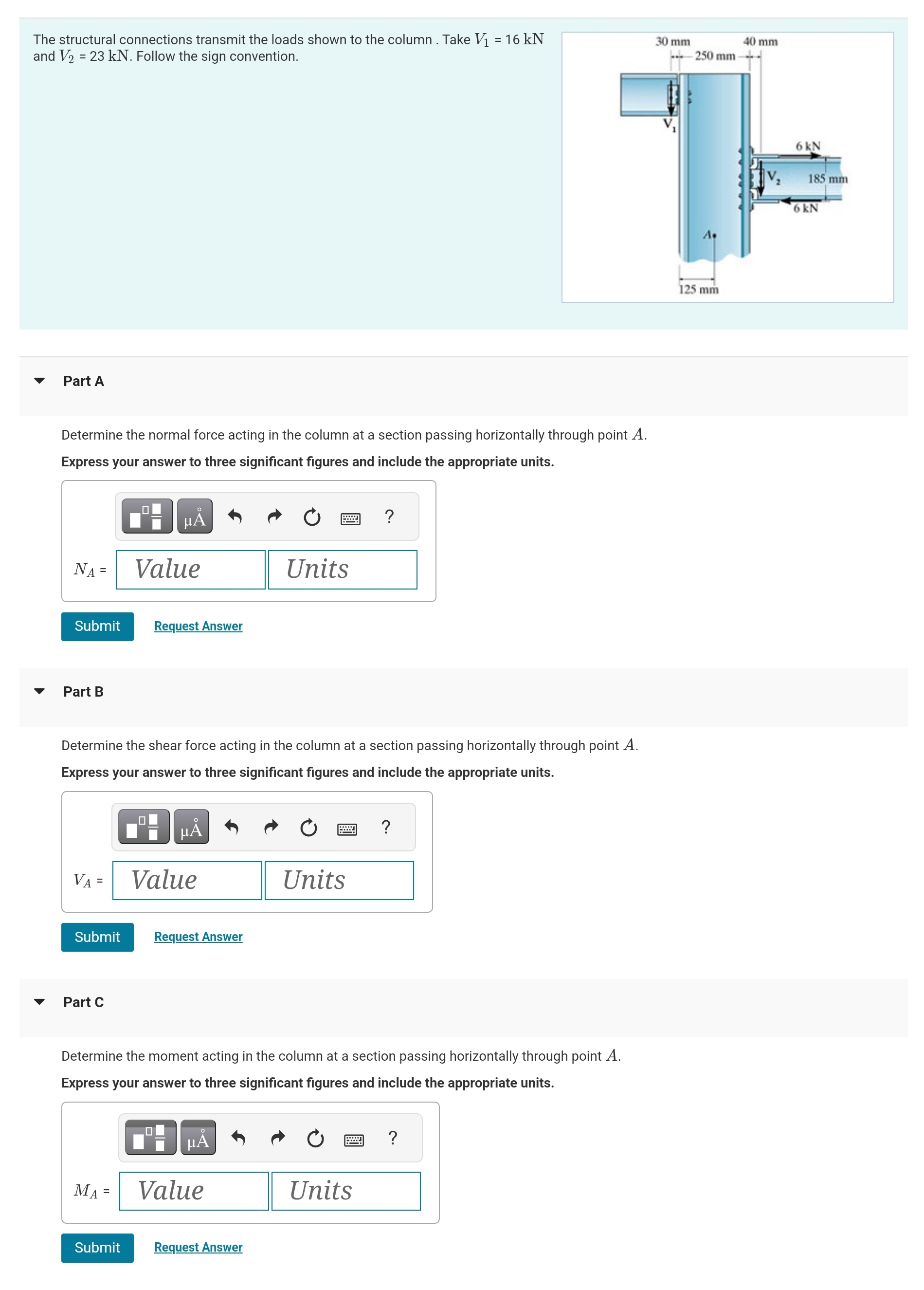 The structural connections transmit the loads