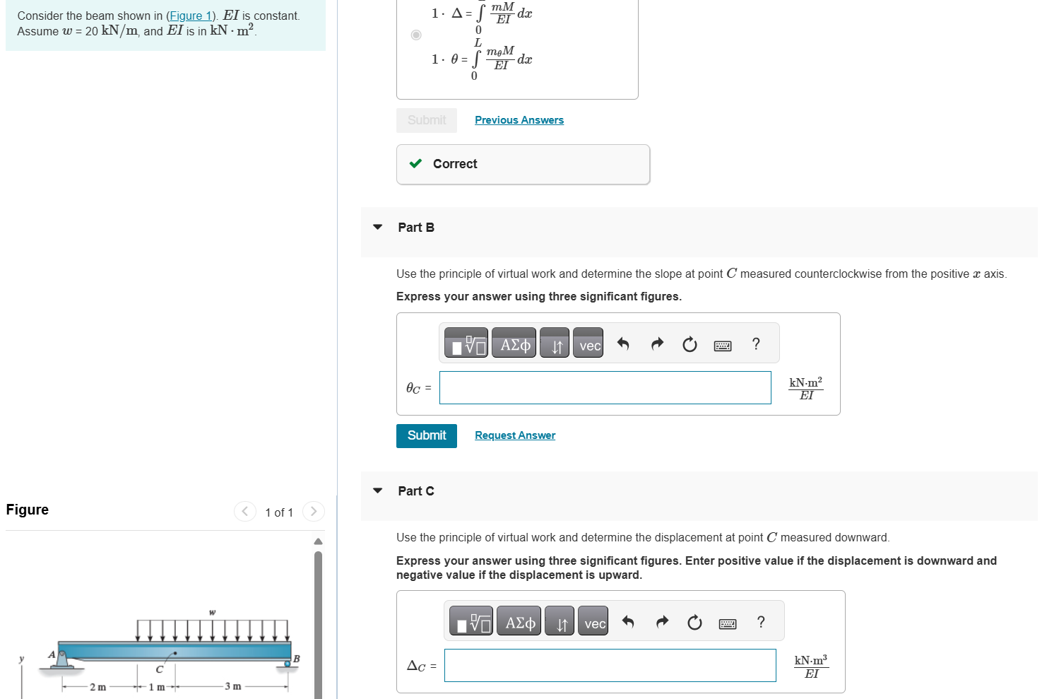 Part B Use the principle of virtual work and