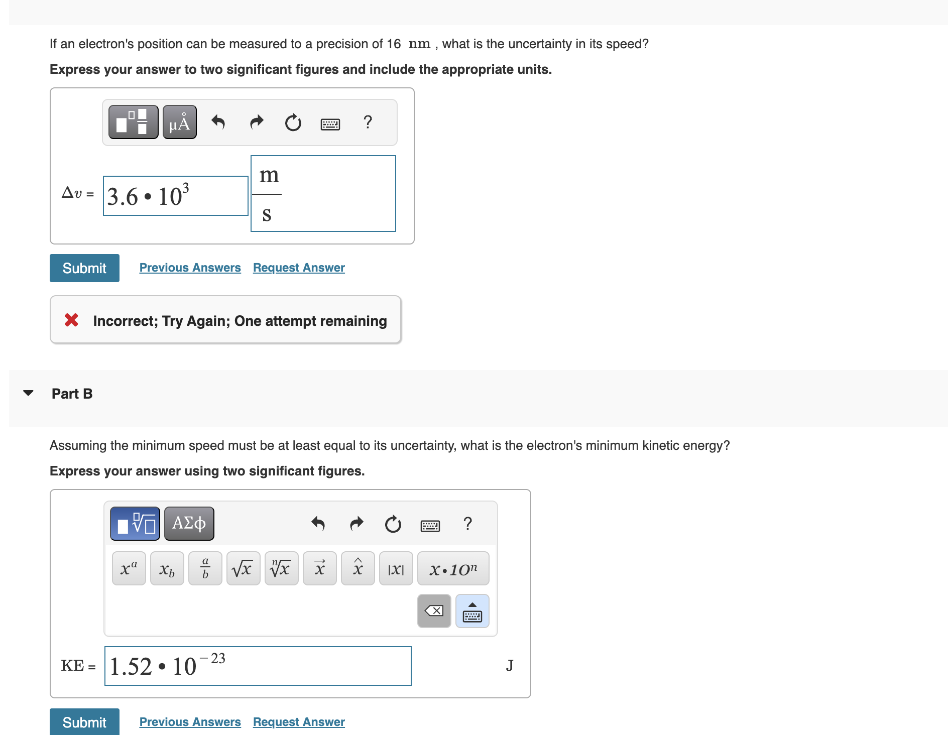 If an electron's position can be measured to a