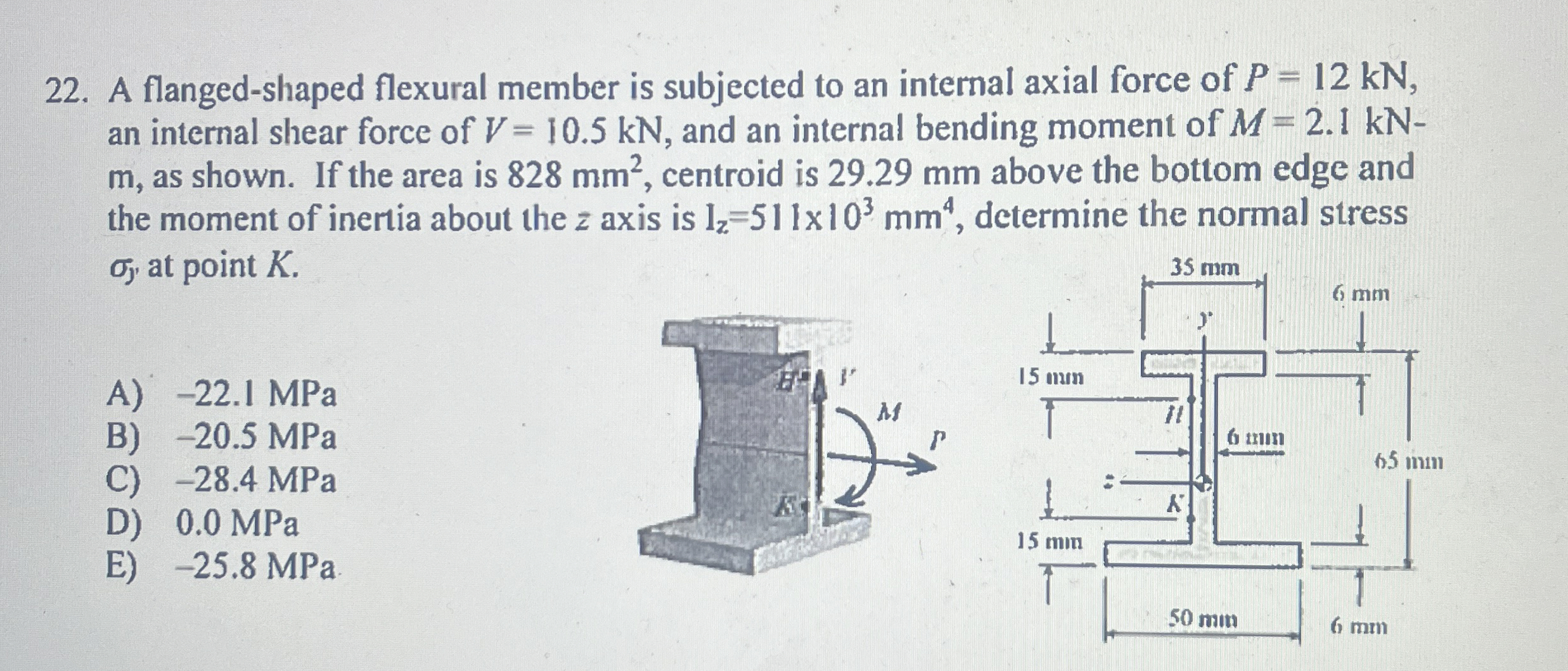 A flanged - shaped flexural member is subjected