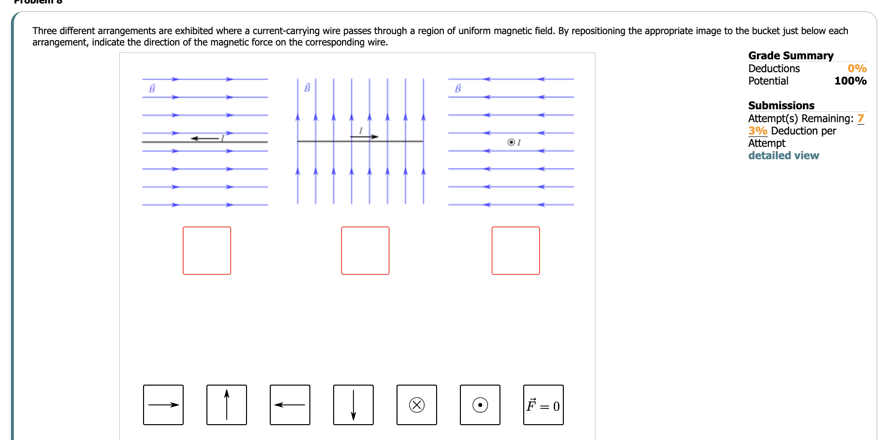 Three different arrangements are exhibited where