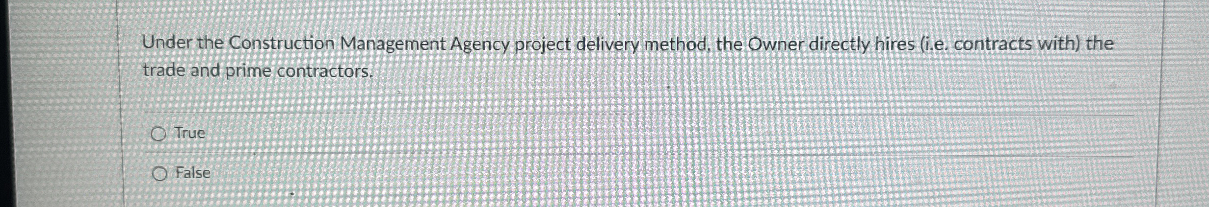 Under the traditional delivery method ( design -