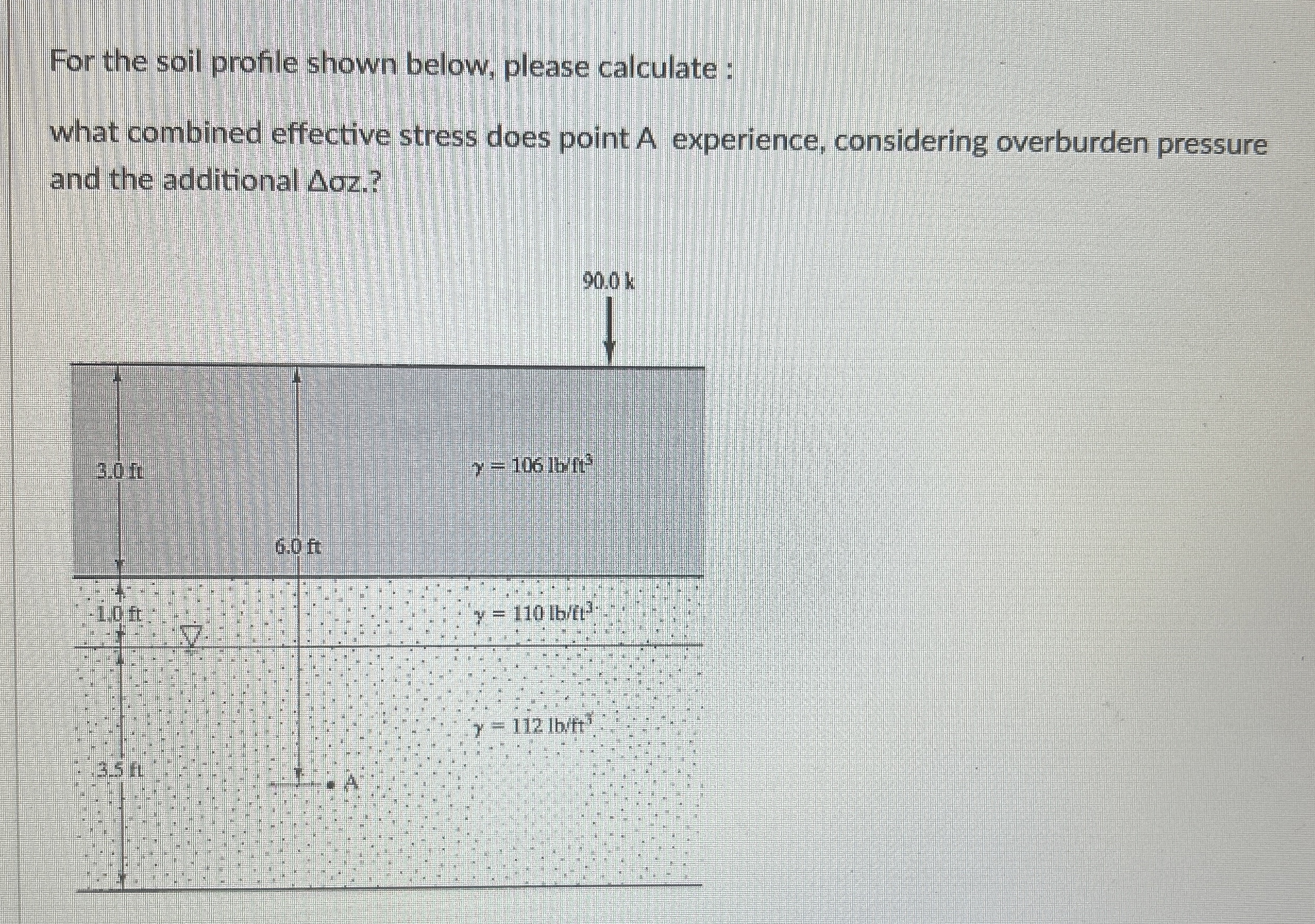 Please show all the work. Thank you For the soil