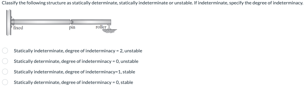 Classify the following structure as statically
