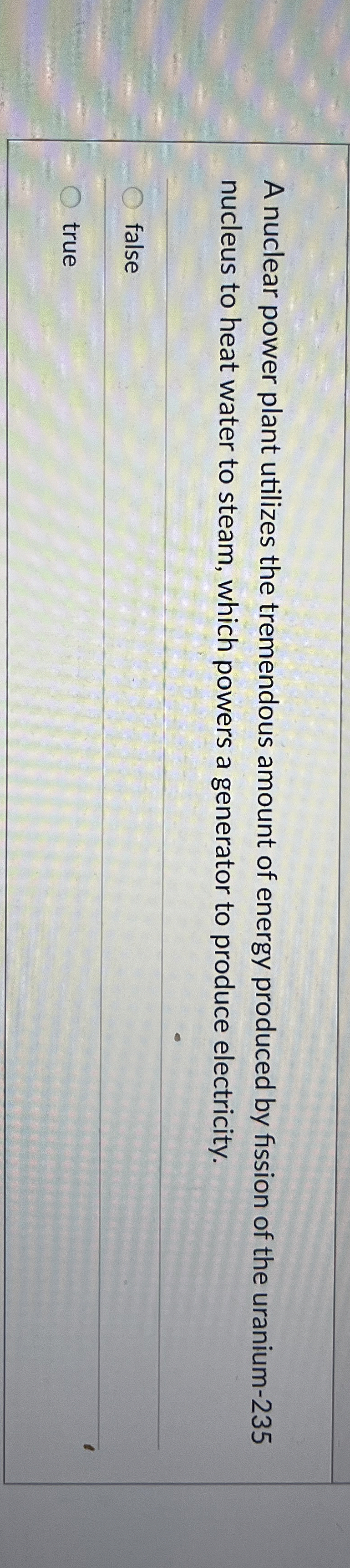 A nuclear power plant utilizes the tremendous