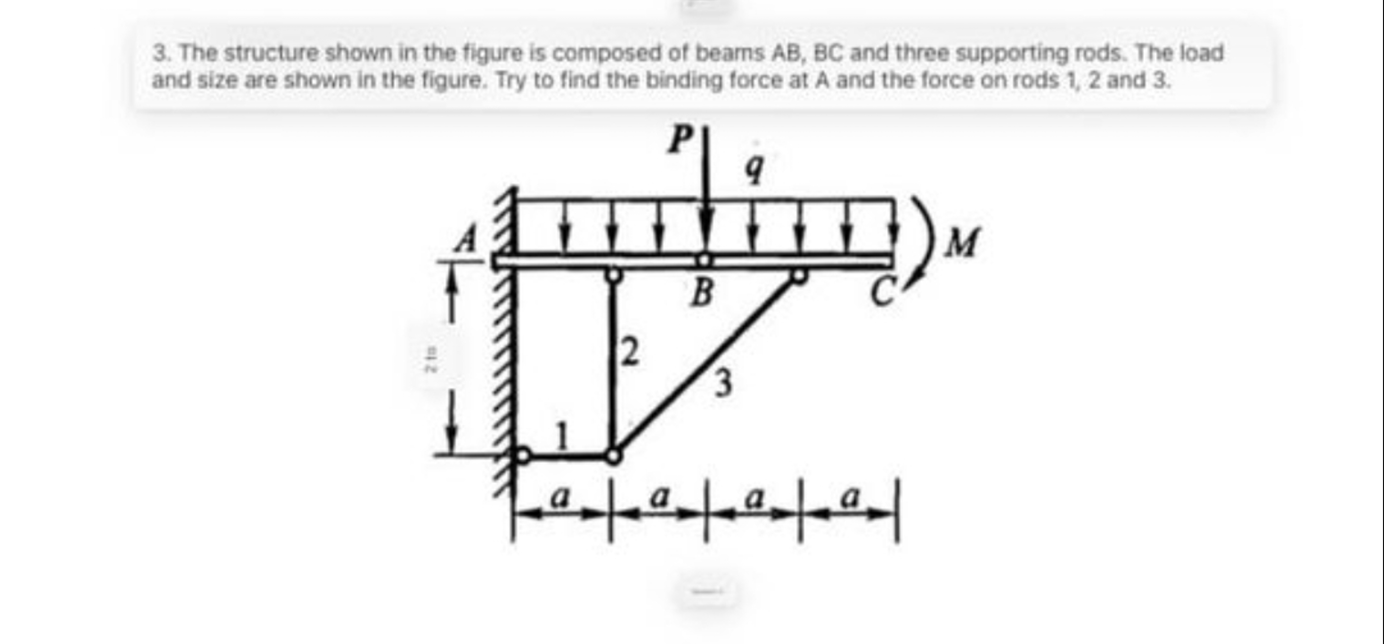 3 . The structure shown in the figure is composed