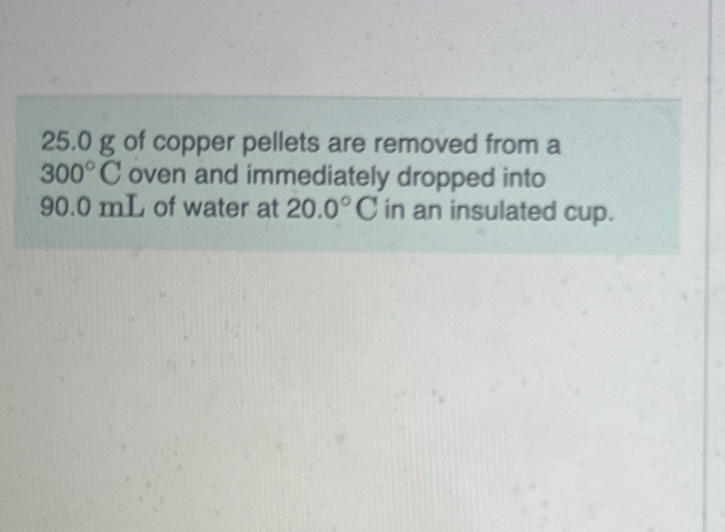 2 5 . 0 g of copper pellets are removed from a 3